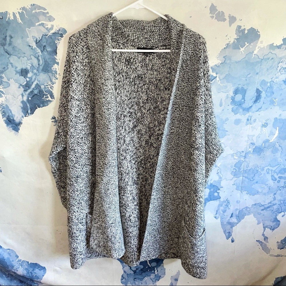 Knitwear by F&F Charcoal Open Front Cardigan Sweater